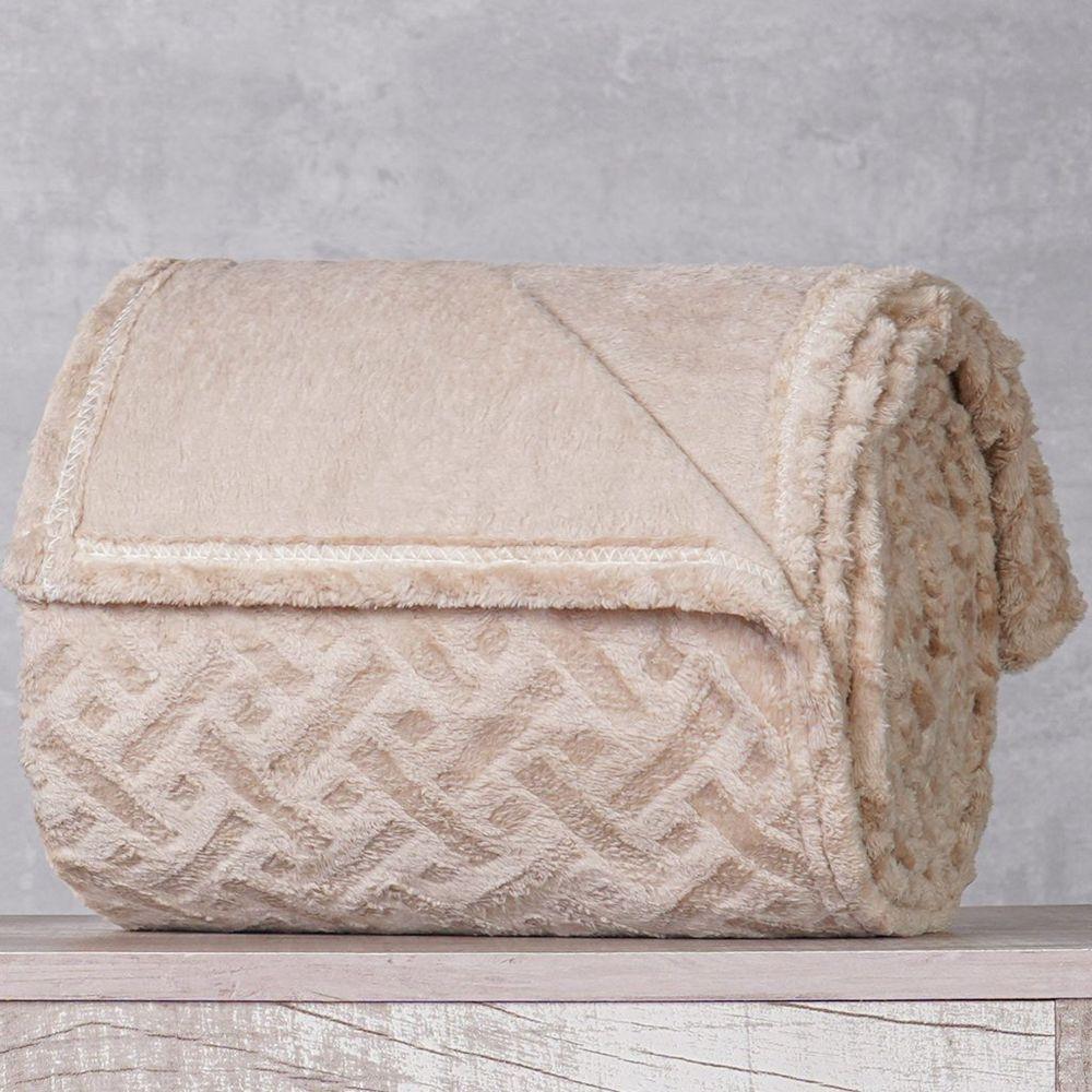 Manta Casal Brushed New Microfibra Flannel 100% Poliéster 180x230 Linho - 2