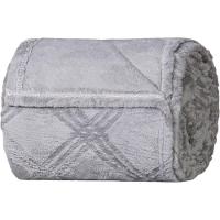 Manta Queen Brushed New Microfibra Flannel 100% Poliéster 220x230 Platina - 1