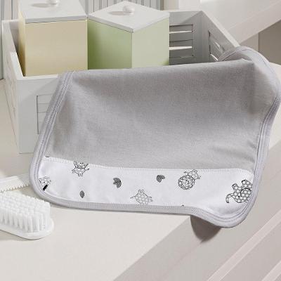 Kit Toalhinha De Boca Com 03 Peças Tecebem Baby Malha 100% Algodão Leon Cinza