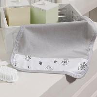 Kit Toalhinha De Boca Com 03 Peças Tecebem Baby Malha 100% Algodão Leon Cinza - 1