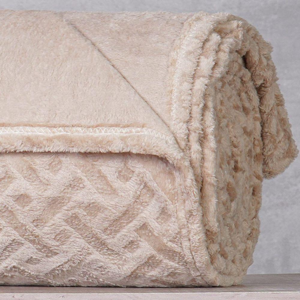 Manta Queen Brushed New Microfibra Flannel 100% Poliéster 220x230 Linho - 2