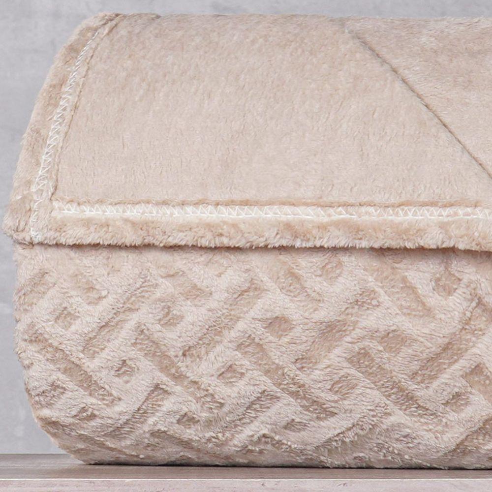 Manta Queen Brushed New Microfibra Flannel 100% Poliéster 220x230 Linho - 5