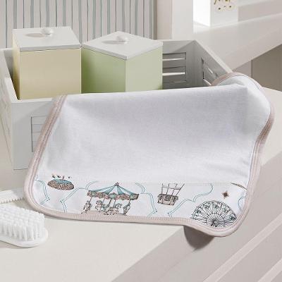 Kit Toalhinha De Boca Com 02 Peças Tecebem Baby Malha 100% Algodão Jean Branco