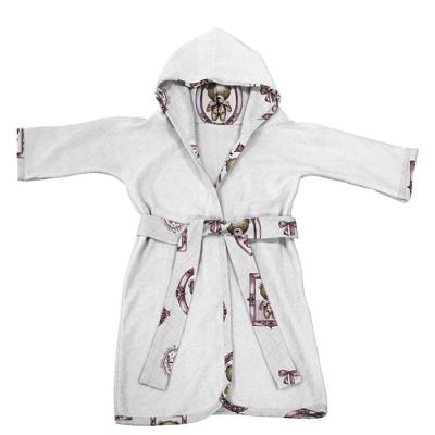 Roupão Infantil Tecebem Com Capuz Malha Cristina Plush Atoalhado Branco