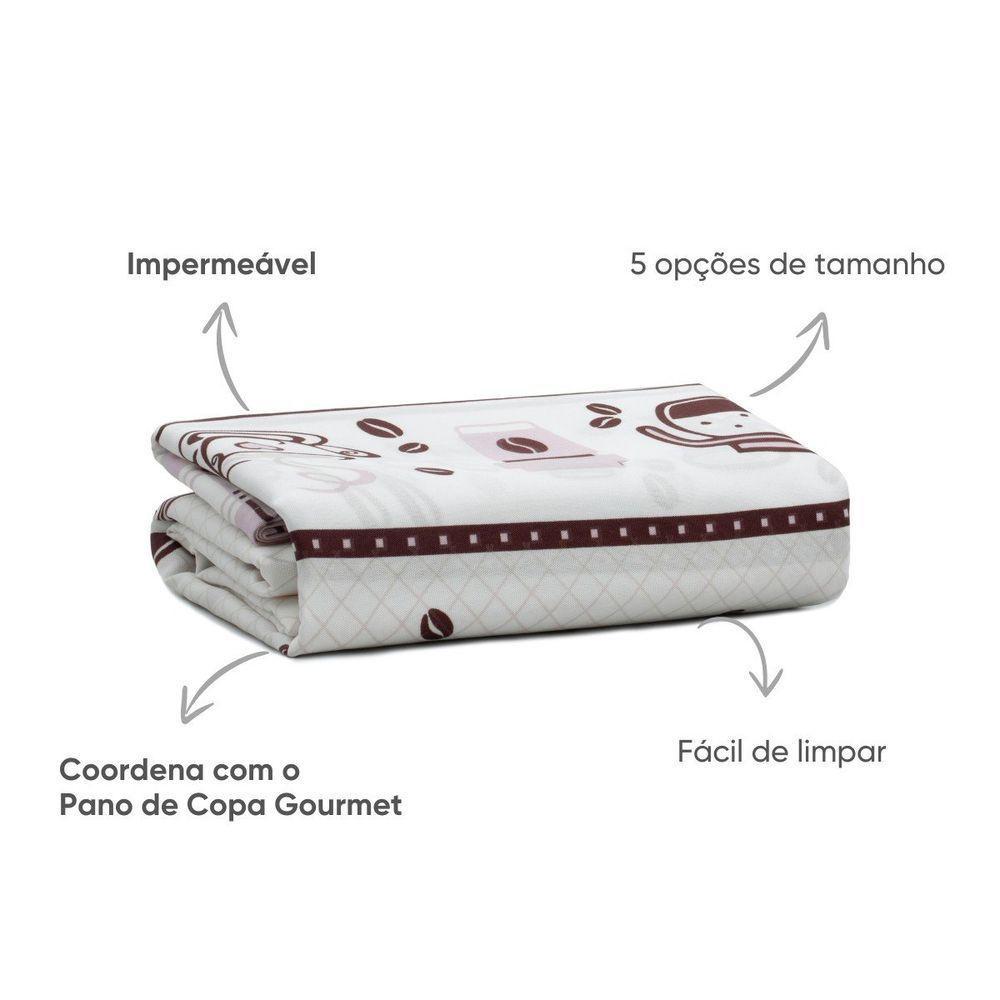 Toalha De Mesa Quadrada 4 Lugares 1,40x1,40m Impermeável Appel Café - 4