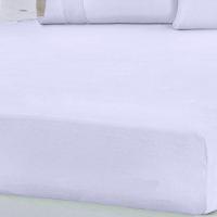 Lençol Casal Bella Cama Malha 100% Algodão 138x188x30 Branco - 5