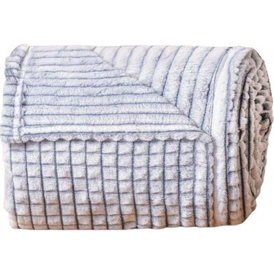 Manta Queen Alpen Efeito Back Print 100% Poliéster 240g/m² 220x240cm Azul Cobalt