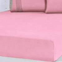 Lençol Queen Bella Cama Malha 100% Algodão 158x198x35 Coral - 5