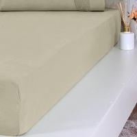 Lençol Queen Bella Cama Malha 100% Algodão 158x198x35 Avelã - 3
