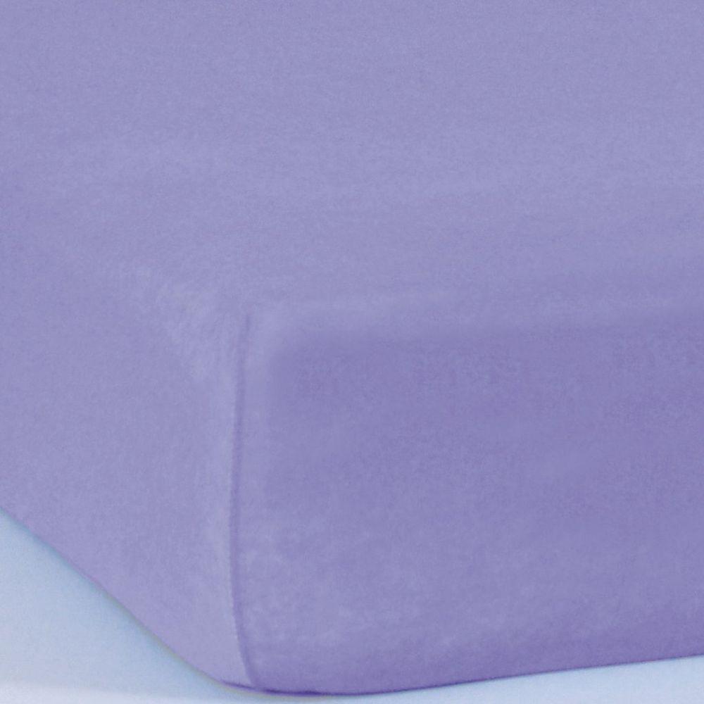 Lençol Solteiro Serena Malha 100% Algodão 88x188x23cm Lilás - 3