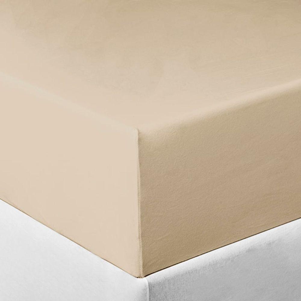 Lençol Tecebem Casal Malha C/ Elástico Liso 138mx188mx30cm Trigo - 2