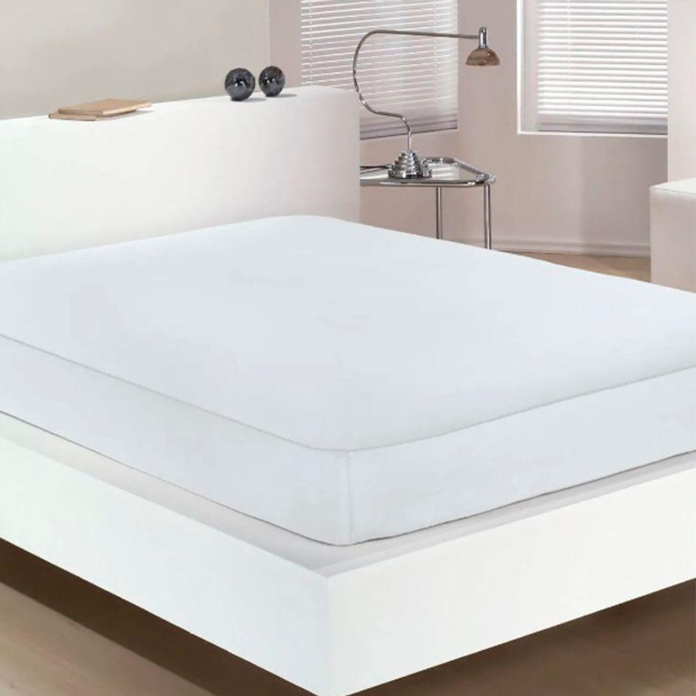 Protetor De Colchão Tecebem Casal Malha Fundido Impermeável 1,38mx188mx30cm Branco - 1