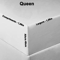 Lençol Tecebem Queen Malha C/ Elástico Liso 158mx198mx40cm Branco - 3