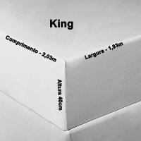 Lençol Tecebem King Malha C/ Elástico Liso 193mx203mx40cm Branco - 3