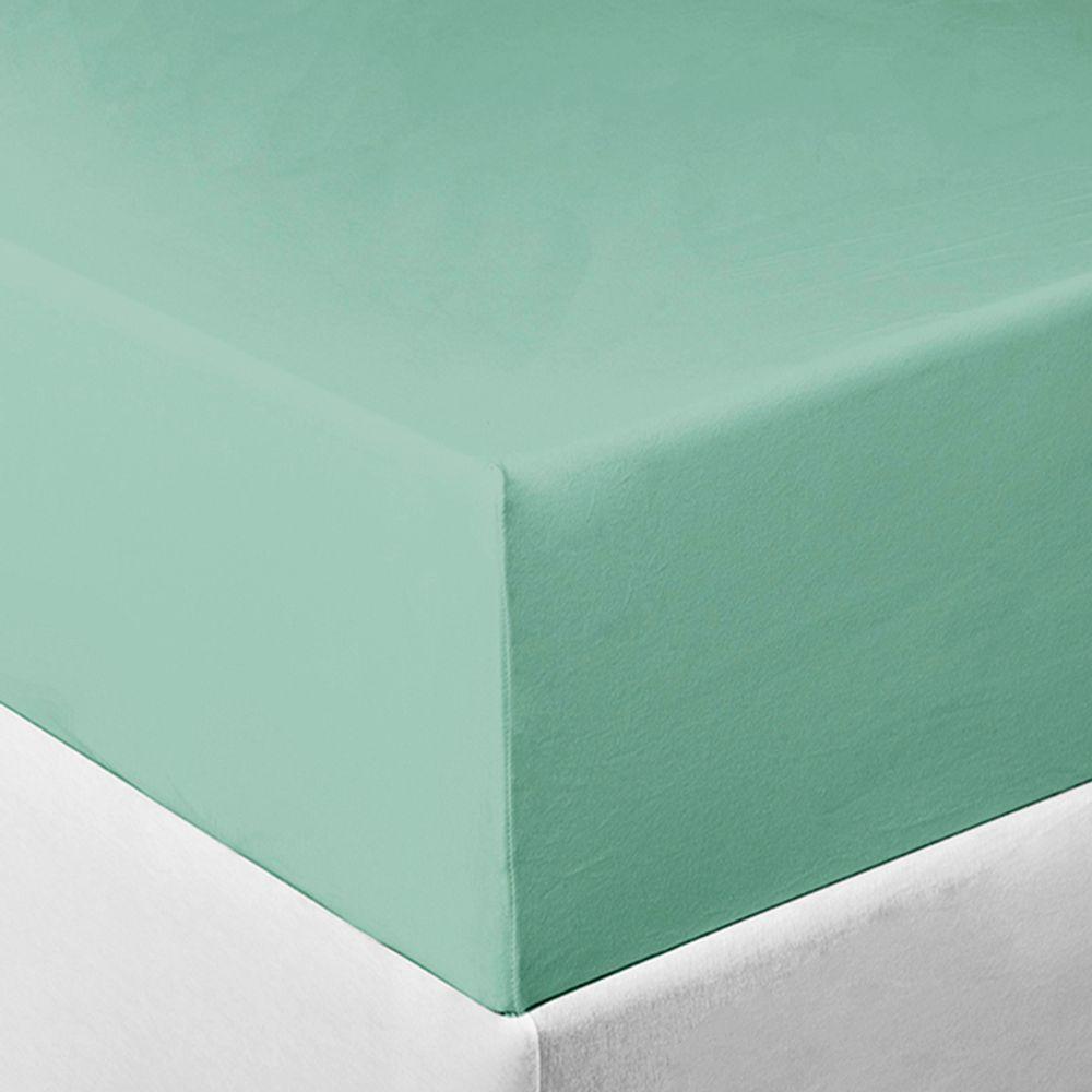 Lençol Tecebem King Malha C/ Elástico Liso 193mx203mx40cm Verde - 2