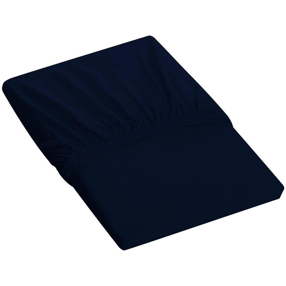 Lençol Tecebem Solteiro Malha C/ Elástico Liso 88cmx188mx30cm Marinho - 1