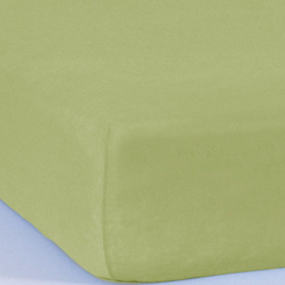 Lençol Casal Serena Malha 100% Algodão 138x188x23 Verde - 3