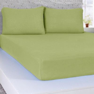 Lençol Casal Serena Malha 100% Algodão 138x188x23 Verde