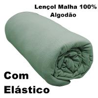 Lençol Com Elástico King Portallar Malha 100% Algodão Liso Linha Casa Verde - 3