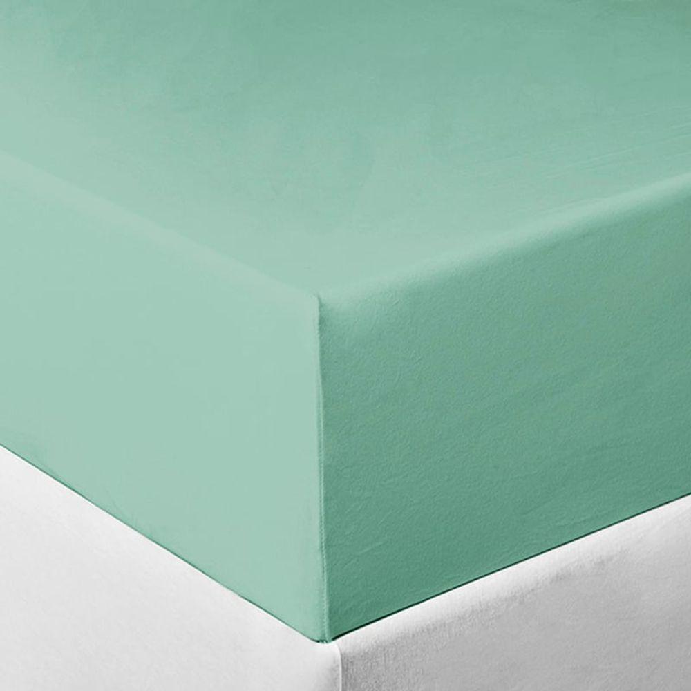 Lençol Tecebem Casal Malha C/ Elástico Liso 138mx188mx30cm Verde - 2