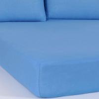 Lençol Queen Serena Malha 100% Algodão 158x198x35cm Azul - 4