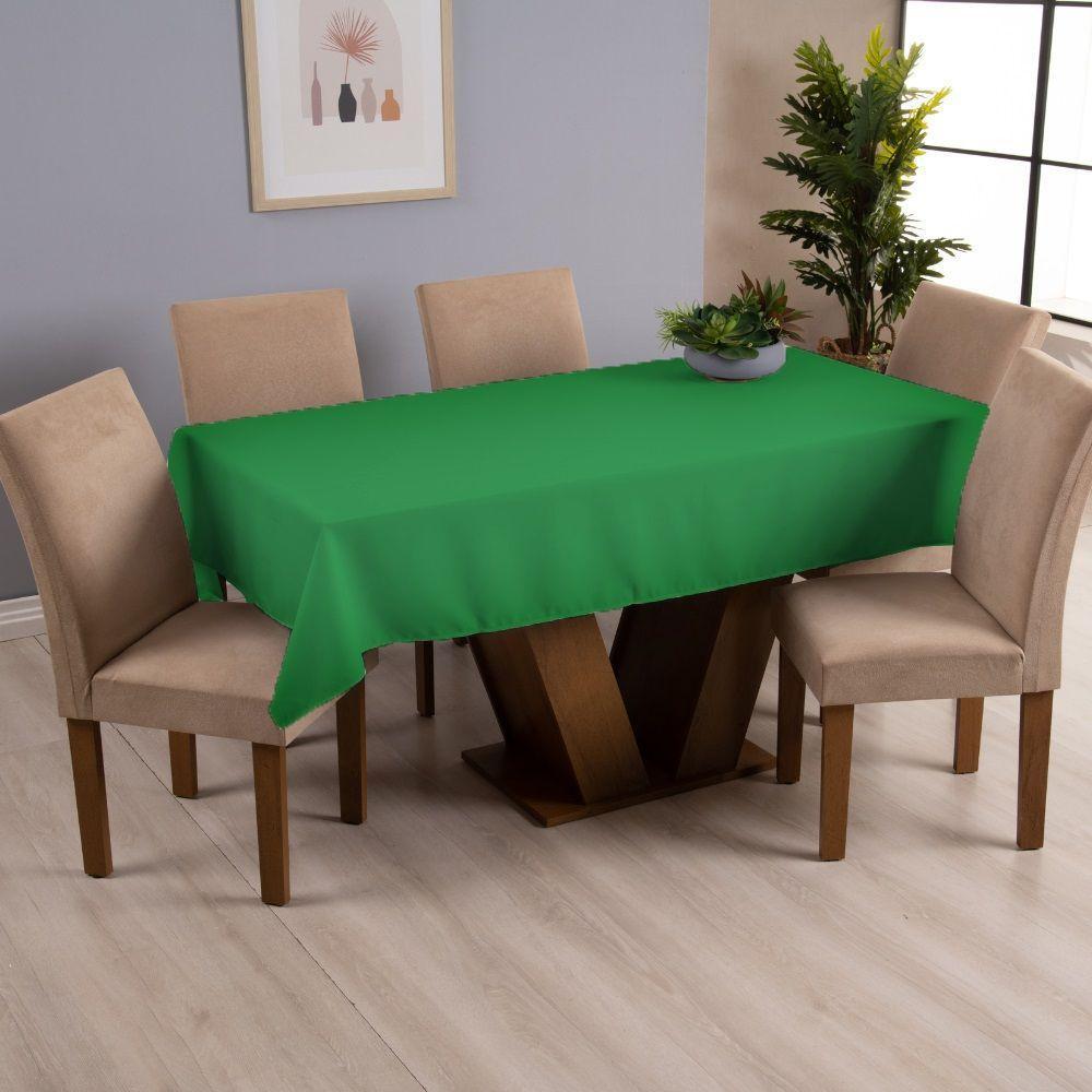 Toalha Mesa Basica 4 Lugares Oxford 100% Poliéster - Verde - 2