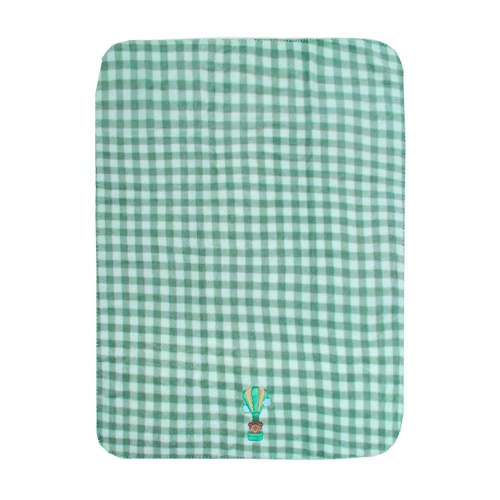 Manta Berço Buettner Baby Estampada Microfibra Bordado Balloon 80cmx100m Verde - 3