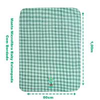 Manta Berço Buettner Baby Estampada Microfibra Bordado Balloon 80cmx100m Verde - 4