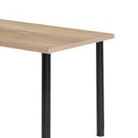 Mesa De Jantar 4 Lugares Retangular Cozinha 110x72 Cm Preto E Carvalho - 2