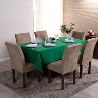 Toalha De Mesa Basic 1 Peça 1,45m X 1,40m 4 Lugares Tecido Oxford 100% Poliéster - Verde - 1
