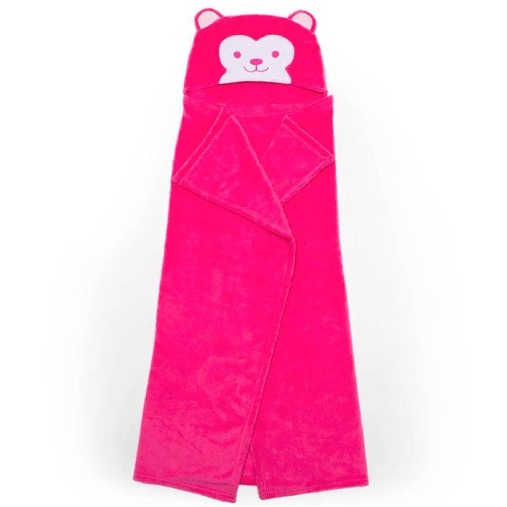 Manta Com Capuz Buettner Microfibra Infantil Sheep 90cmx90cm Rosa Escuro - 2
