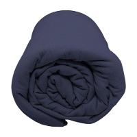 Lençol Com Elástico Queen Portallar Malha 100% Algodão Liso Linha Casa Azul Profundo - 2