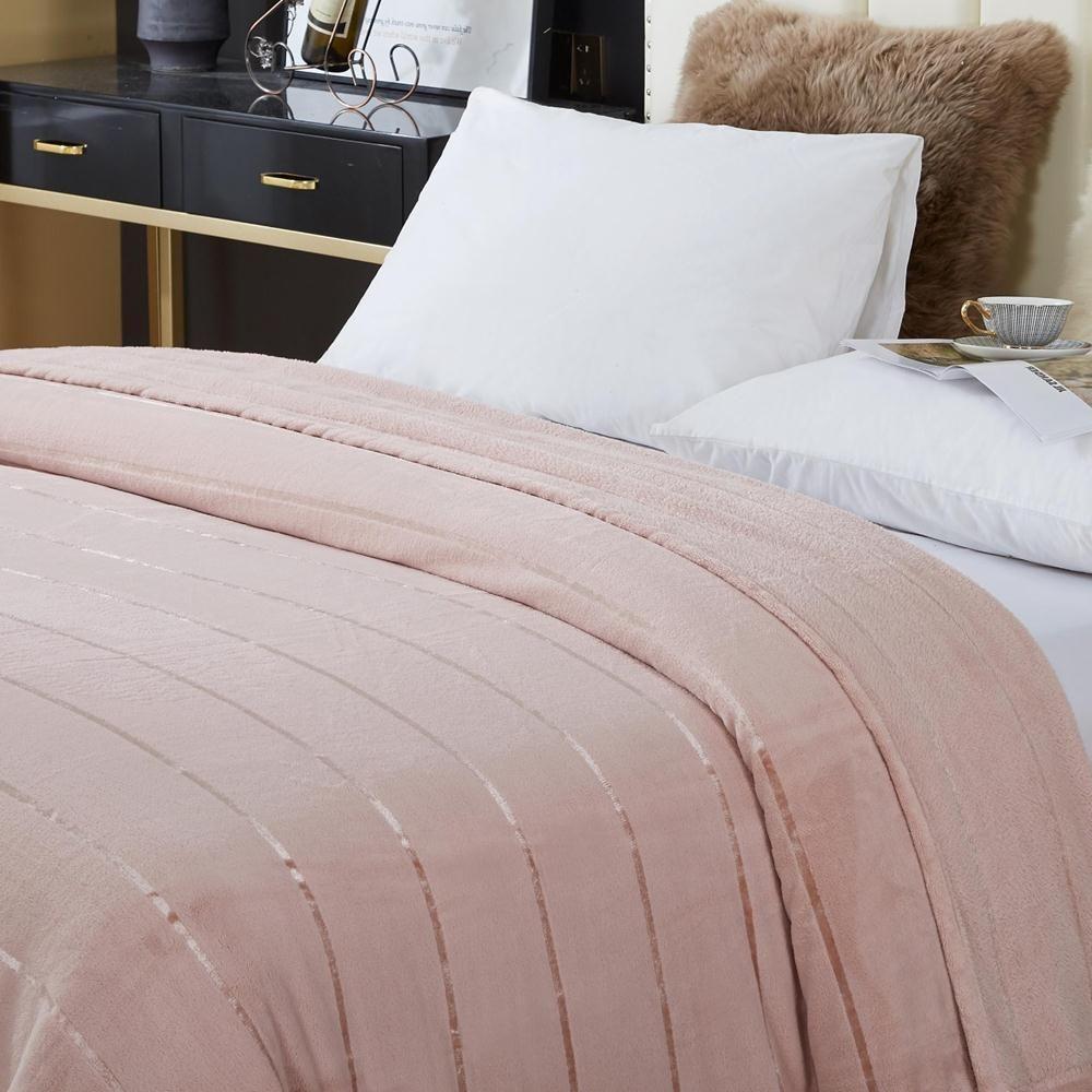 Manta Cobertor Queen Roma Flannel Ultrasoft - Rose - 2