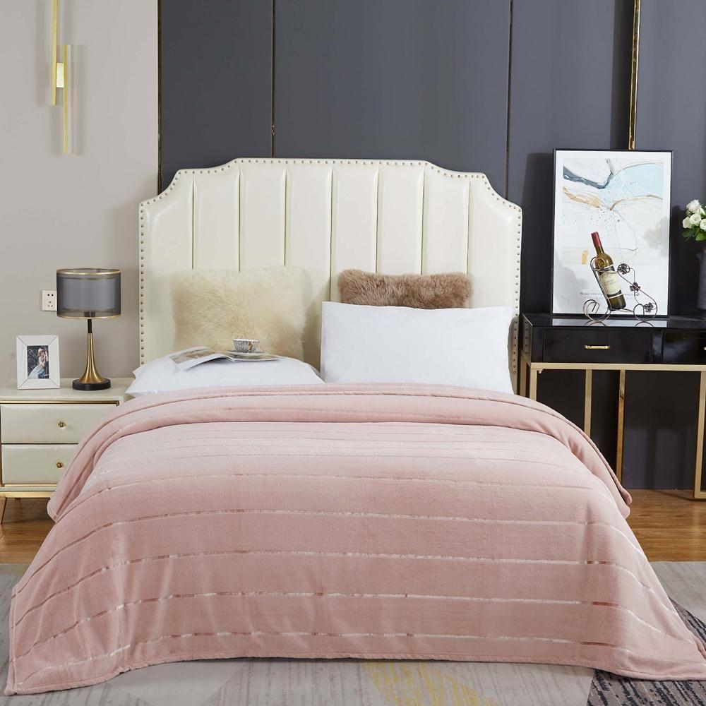 Manta Cobertor Queen Roma Flannel Ultrasoft - Rose - 3