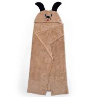 Manta Com Capuz Buettner Microfibra Infantil Super Dog 90cmx90cm Bege Escuro - 2