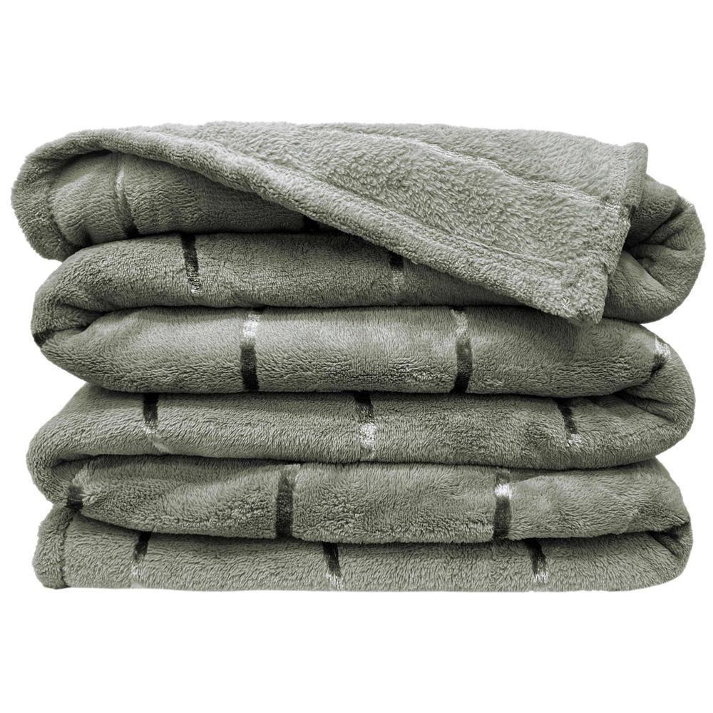 Manta Cobertor Queen Roma Flannel Ultrasoft - Alecrim - 1