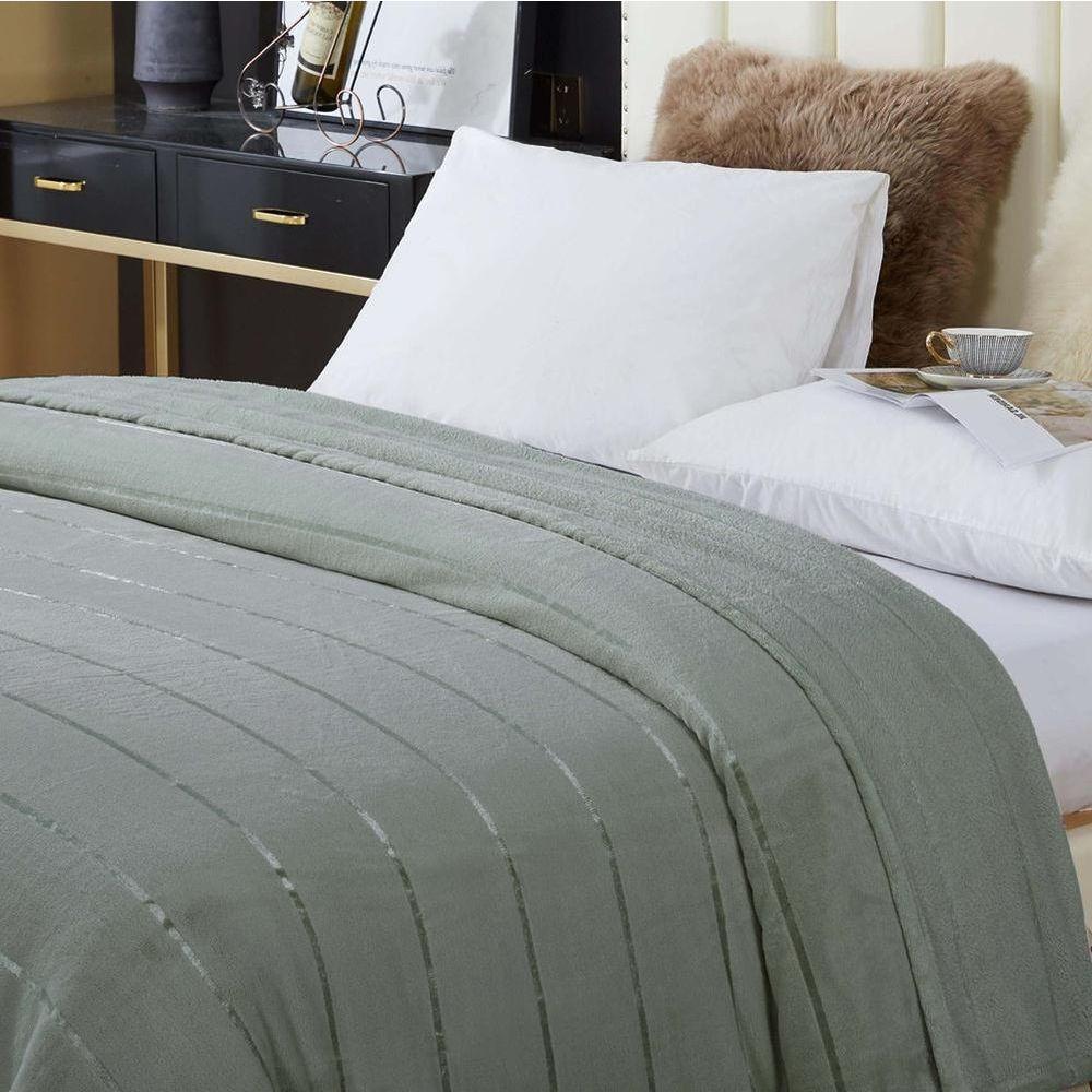 Manta Cobertor Queen Roma Flannel Ultrasoft - Alecrim - 2