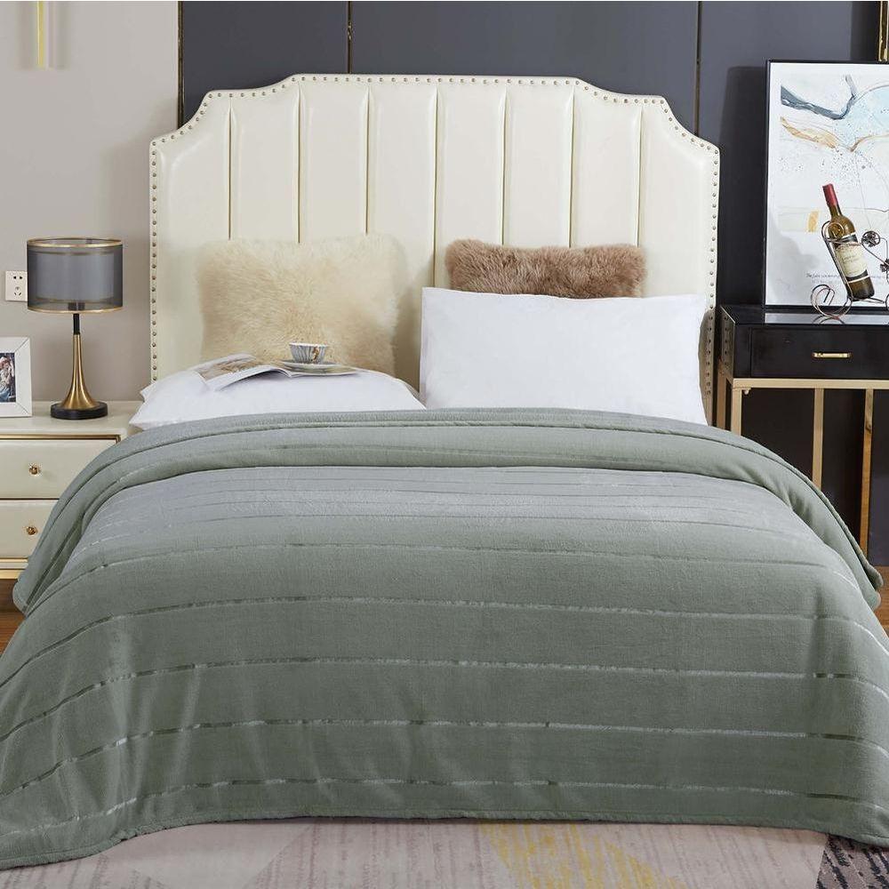 Manta Cobertor Queen Roma Flannel Ultrasoft - Alecrim - 3