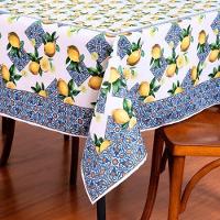 Toalha De Mesa Estampada Allegra 1 Peça 6 Lugares 100% Poliéster - Limão - 1