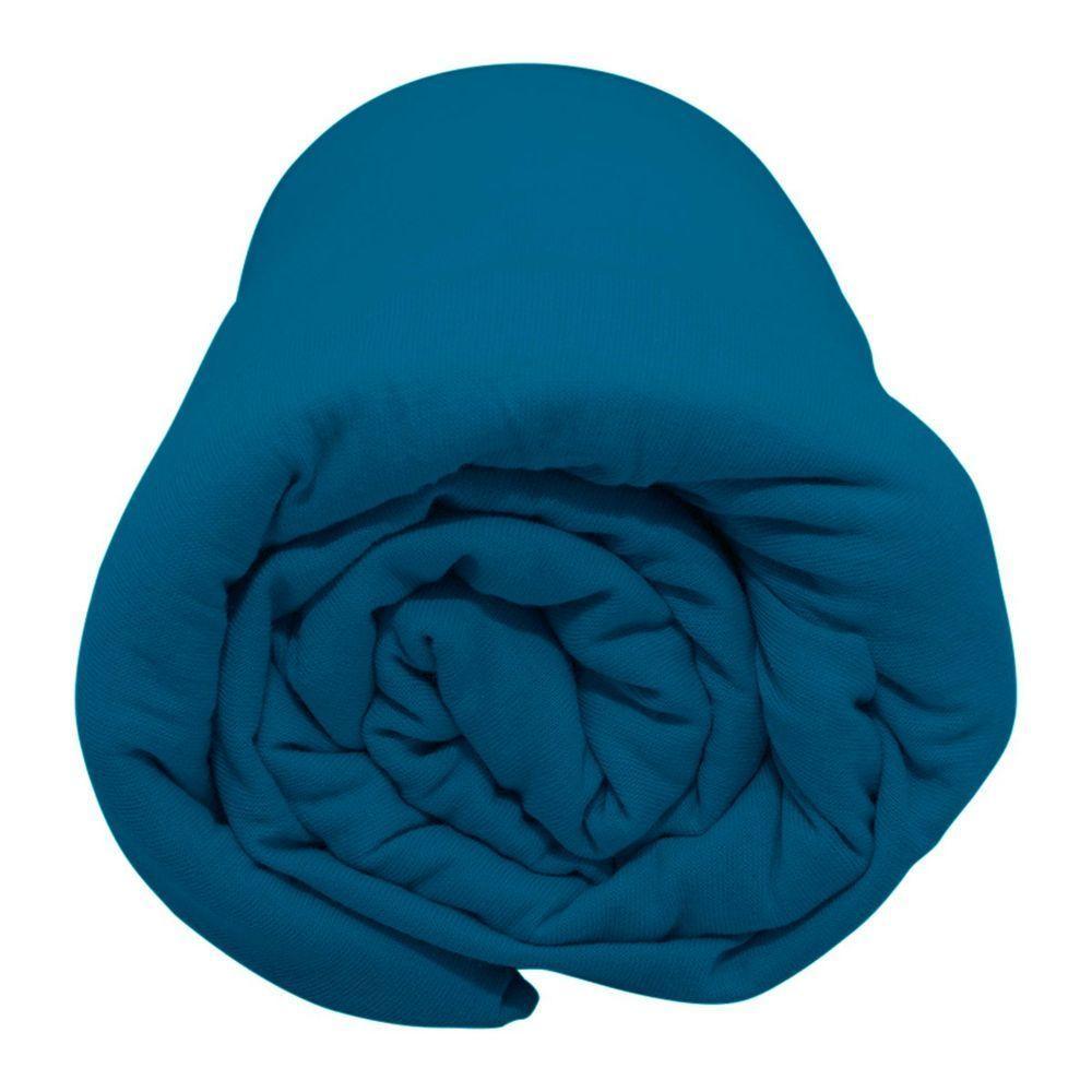 Lençol Portallar Casal Com Elástico Malha 100% Algodão Premiun Classic Azul - 2