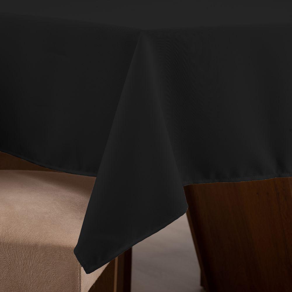 Toalha De Mesa Basic 1 Peça 3,00m X 1,40m 10 Lugares Tecido Oxford 100% Poliéster - Preto - 4