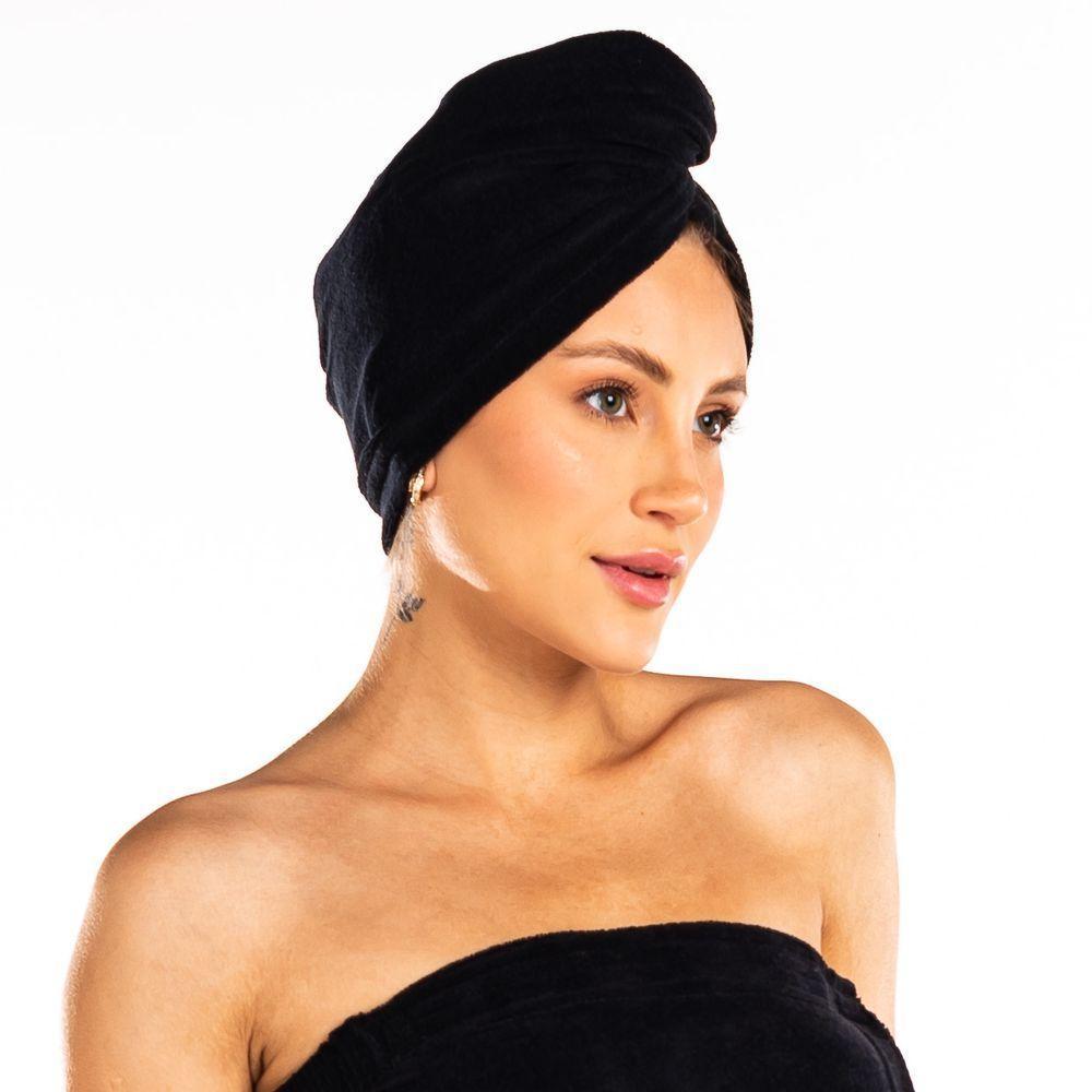 Touca Em Atoalhado Vairelli Tamanho Unico Preta - 1