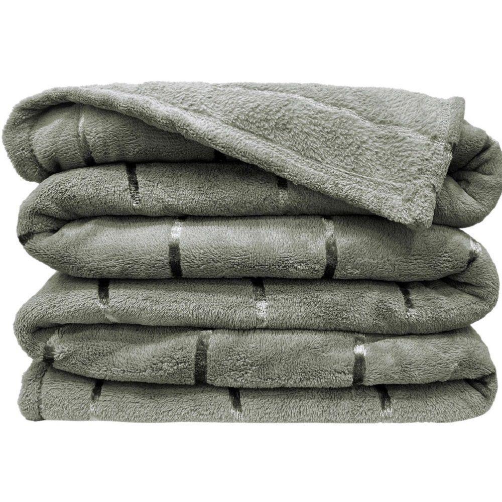 Manta Ruby Flannel Queen Decorativa 100% Poliéster Alecrim - 1