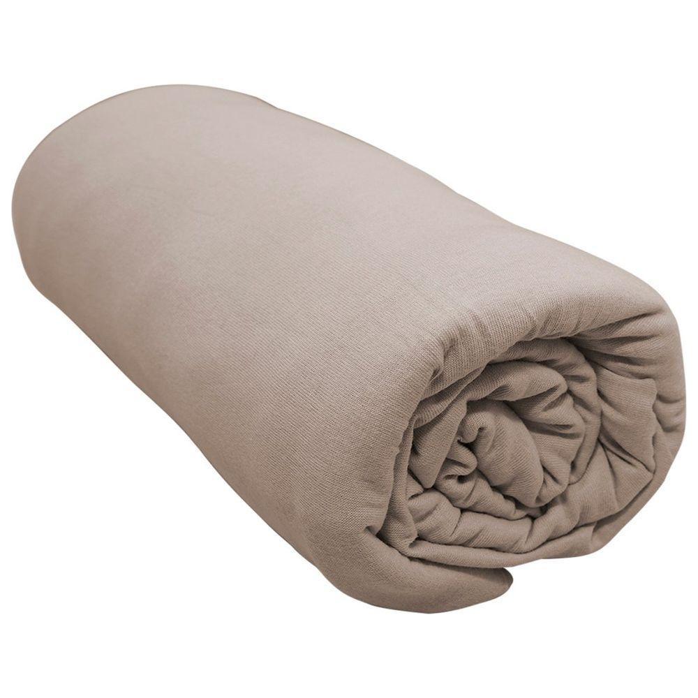 Lençol Portallar King Com Elástico Malha 100% Algodão Premiun Classic Capuccino - 2