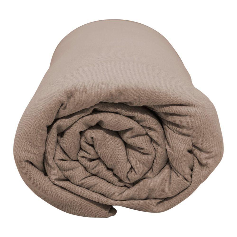 Lençol Portallar King Com Elástico Malha 100% Algodão Premiun Classic Capuccino - 3