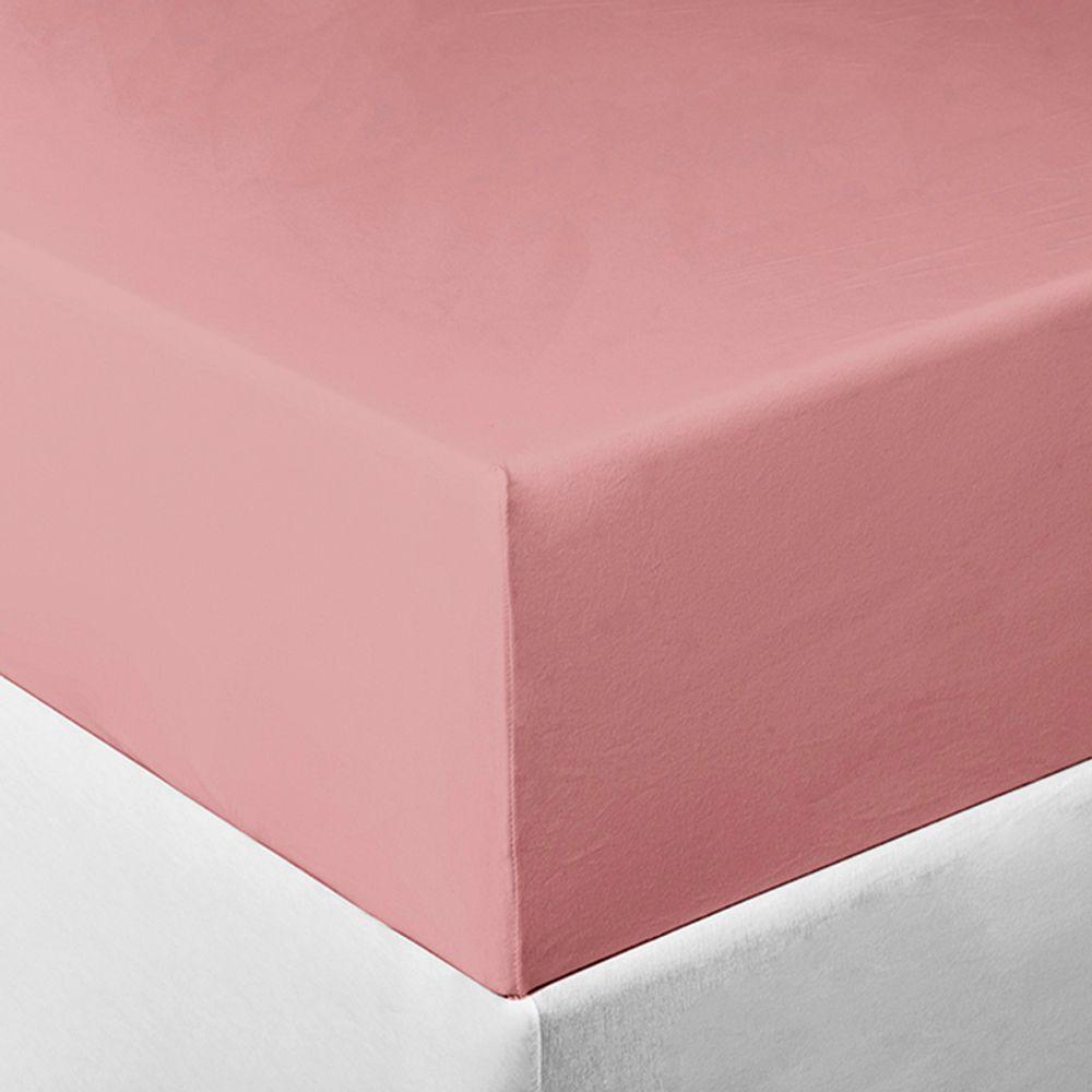 Lençol Tecebem King Malha C/ Elástico Liso 193mx203mx40cm Rose - 2