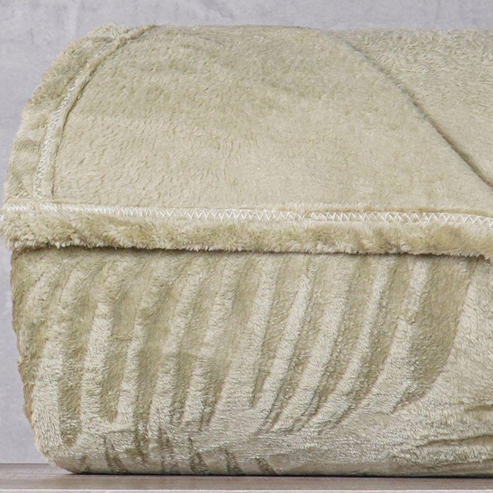 Manta Casal Brushed New Microfibra Flannel 100% Poliéster 180x230 Folha Seca - 4