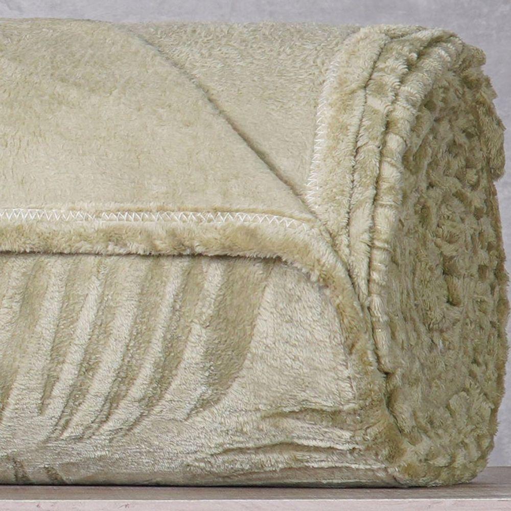 Manta Casal Brushed New Microfibra Flannel 100% Poliéster 180x230 Folha Seca - 5