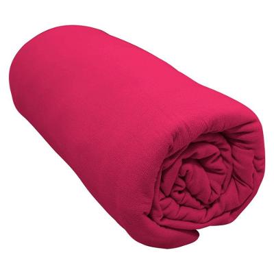 Lençol Com Elástico Casal Portallar Malha 100% Algodão Liso Linha Casa Vermelho Fita