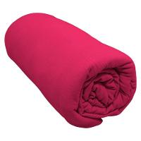 Lençol Com Elástico Casal Portallar Malha 100% Algodão Liso Linha Casa Vermelho Fita - 1